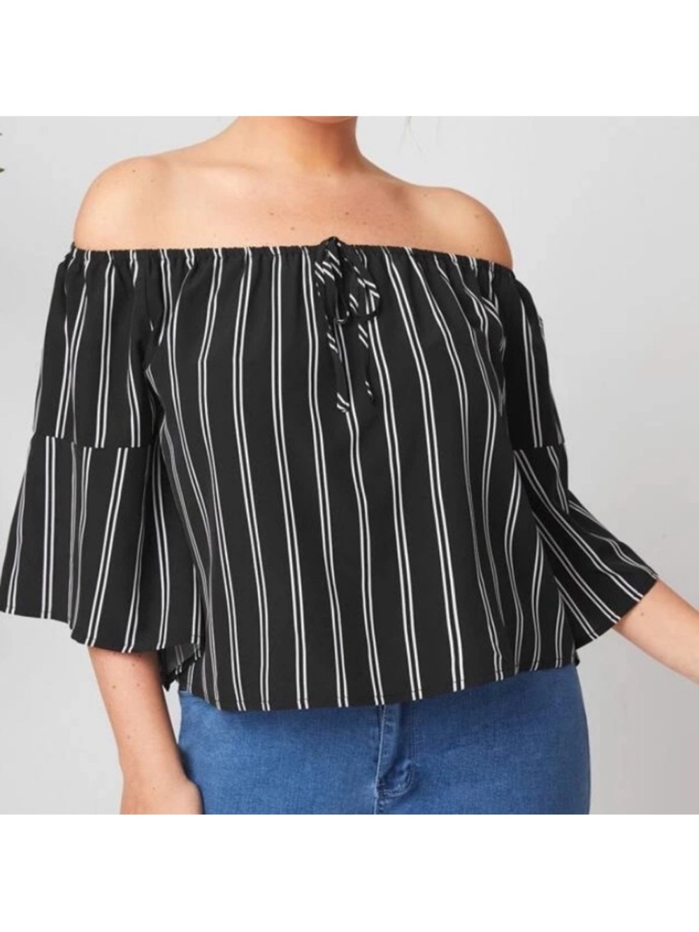 Plus - Off the Shoulder Blouse - 3X